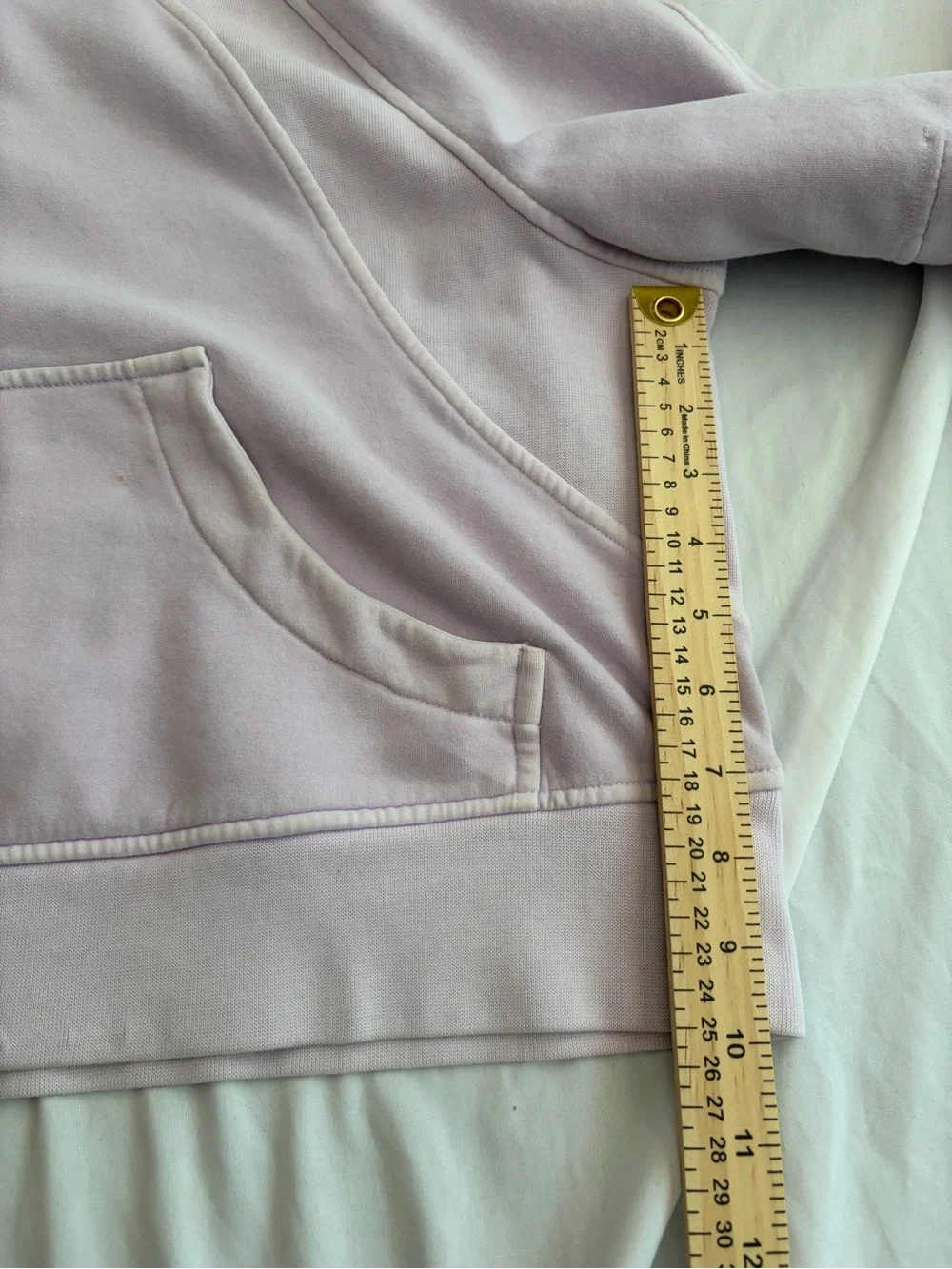 lululemon athletica Cropped Lavender Quarter Zip Hoodie Size XL